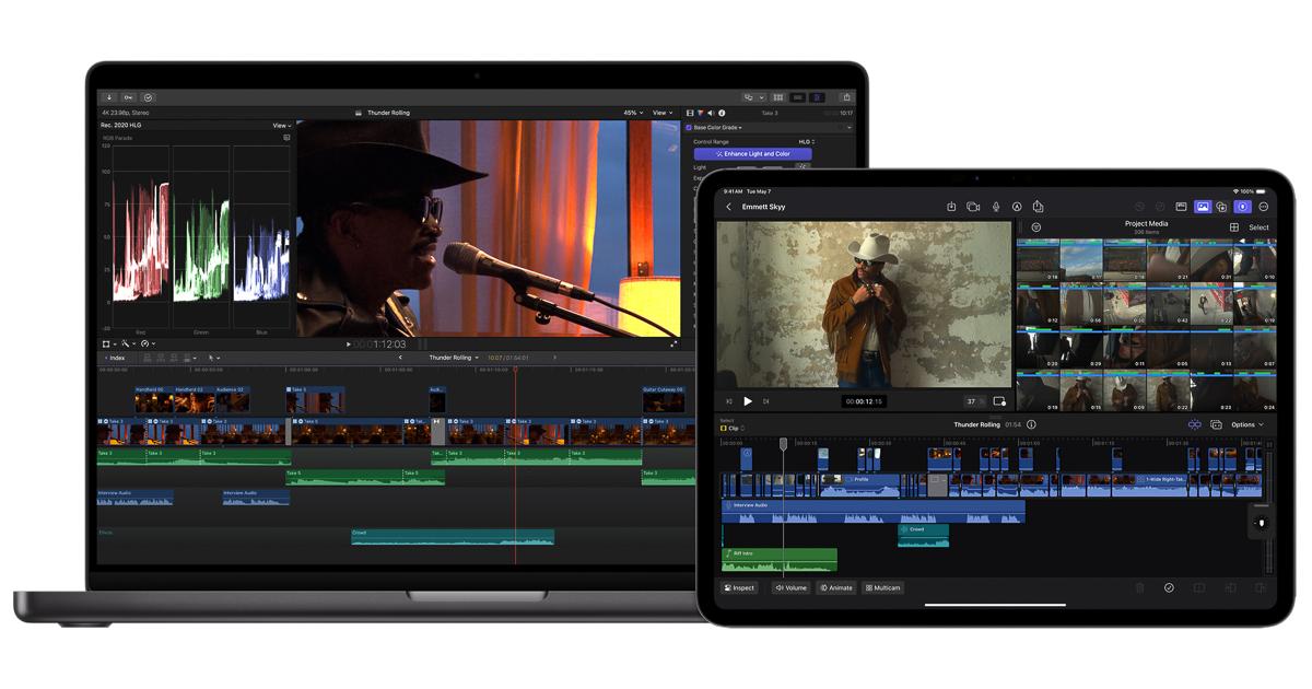 اپل برنامه های جدید Final Cut Pro را برای iPad 2 و Final Cut Camera معرفی می کند که از Live Multicam و ویژگی های جدید هوش مصنوعی پشتیبانی می کند.